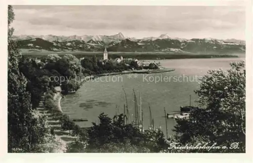 AK / Ansichtskarte FRIEDRICHSHAFEN Bodensee Panorama Schweizer Alpen