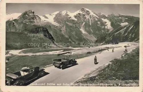 AK / Ansichtskarte Fuschertoerl 2404m Grossglockner 3798m Kaernten AT Alpenstrasse Serpentinen Alpen