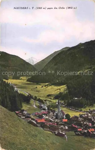 AK / Ansichtskarte Nauders Tirol AT Panorama Blick gegen Ortler