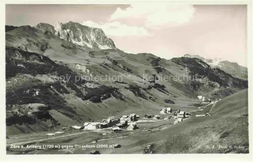 AK / Ansichtskarte Zuers Arlberg Panorama Blick gegen Omeshorn Serie Deutsche Heimatbilder Hubers Serie Deutsche Alpenwelt