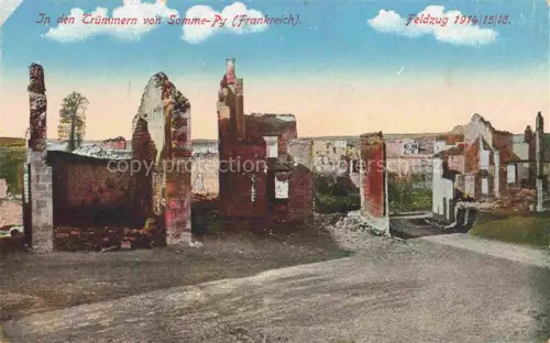 AK / Ansichtskarte Somme-Py-Tahure Sainte-Menehould 51 Marne Truemmern Feldzug