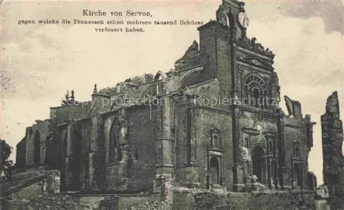 AK / Ansichtskarte Servon-Melzicourt Sainte-Menehould 51 Marne Kirche 