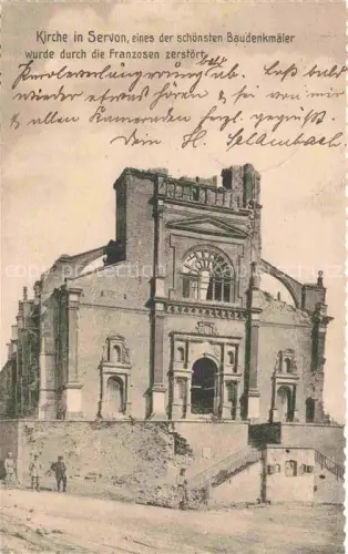 AK / Ansichtskarte Servon-Melzicourt Sainte-Menehould 51 Marne Kirche 