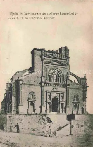 AK / Ansichtskarte Servon-Melzicourt Sainte-Menehould 51 Marne Kirche Baudenkmal