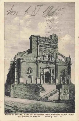 AK / Ansichtskarte Servon-Melzicourt Sainte-Menehould 51 Marne Kirche Baudenkmal 