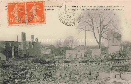 AK / Ansichtskarte Thieblemont-Faremont Vitry-le-Francois 51 Marne Amid the Ruins 