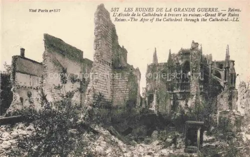 AK / Ansichtskarte REIMS 51 Marne Les Ruines de la Grande Guerre Chatedrale 