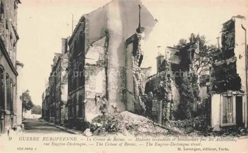 AK / Ansichtskarte REIMS 51 Marne Guerre Europeennee Le Crime 