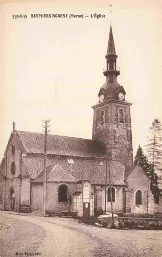 AK / Ansichtskarte Sermiers Nogent REIMS 51 Marne L Eglise Kirche 