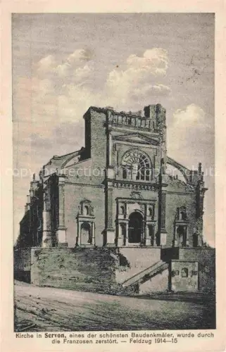 AK / Ansichtskarte Servon-Melzicourt Sainte-Menehould 51 Marne Kirche Baudenkmal 