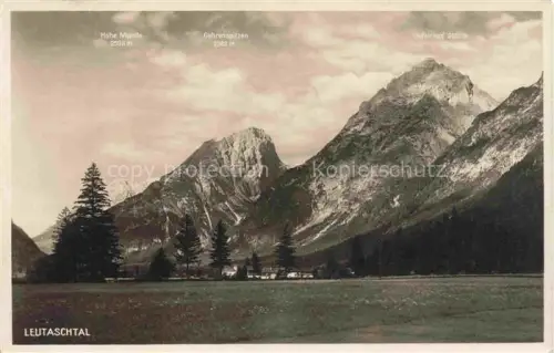 AK / Ansichtskarte Leutaschtal Tirol AT Panorama Blick gegen Hohe Munde Gehrenspitzen Oefelekopf Wettersteingebirge