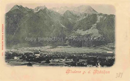 AK / Ansichtskarte Bludenz Vorarlberg AT Panorama Blick gegen Rhaetikon