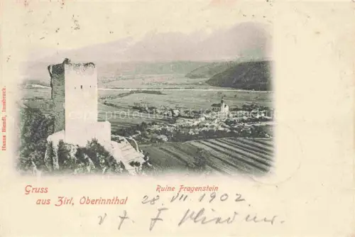AK / Ansichtskarte Zirl Oberinntal Tirol AT Ruine Fragenstein Panorama Oberinntal