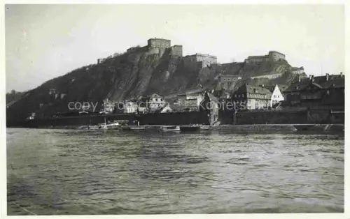 AK / Ansichtskarte Ehrenbreitstein KOBLENZ Blick ueber den Rhein zur Festung Ehrenbreitstein