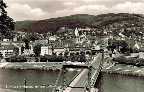 AK / Ansichtskarte Nassau  Lahn Rheinland-Pfalz Stadtpanorama Luftkurort Lahnbruecke