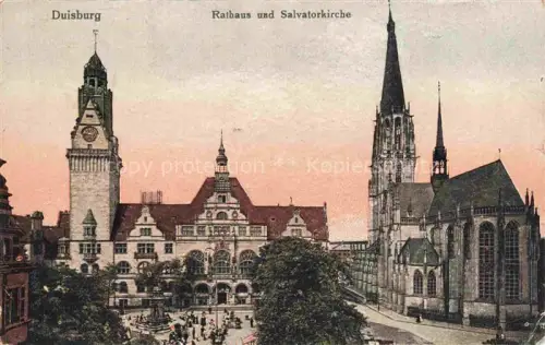 AK / Ansichtskarte DUISBURG  Ruhrort Rathaus Salvatorkirche
