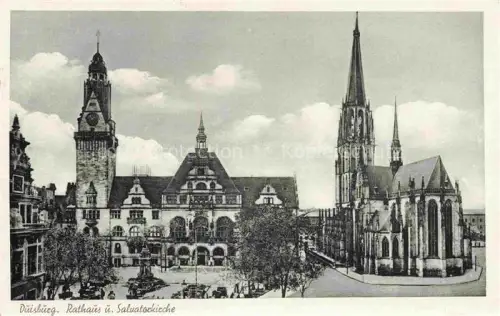 AK / Ansichtskarte DUISBURG  Ruhrort Rathaus und Salvatorkirche