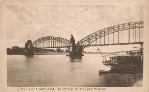 AK / Ansichtskarte Oberkassel DuessELDORF Rheinbruecke mit Blick nach Oberkassel