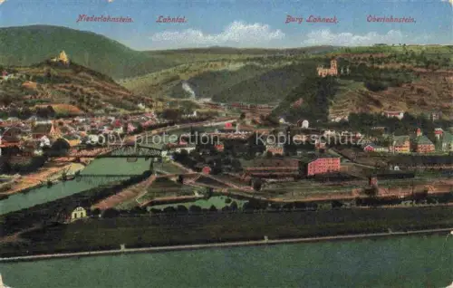 AK / Ansichtskarte Oberlahnstein Lahnstein Panorama Niederlahnstein Lahntal Burg Lahneck