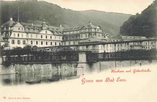 AK / Ansichtskarte BAD EMS Rheinland-Pfalz Kurhaus und Gitterbruecke