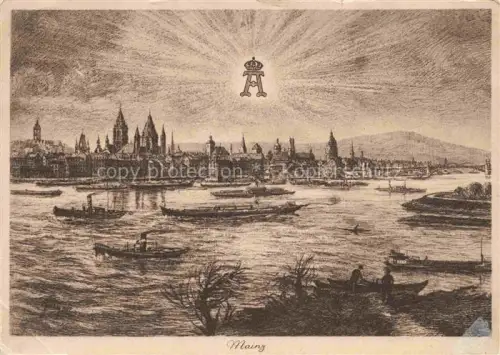 AK / Ansichtskarte MAINZ  Rhein Baustein fuer das Denkmal des Infanterie-Leibregiments Grossherzogin Nr. 117 Kuenstlerkarte