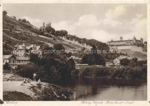 AK / Ansichtskarte WueRZBURG Bayern Festung Kaeppele Partie bei der Insel Kupfertiefdruck
