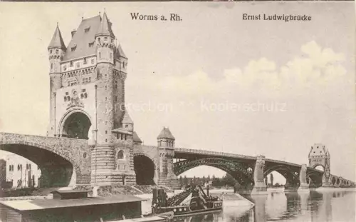 AK / Ansichtskarte WORMS Rhein Ernst Ludwigbruecke
