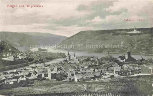AK / Ansichtskarte Bingen Rhein Rheinland-Pfalz und Bingerbrueck Panorama
