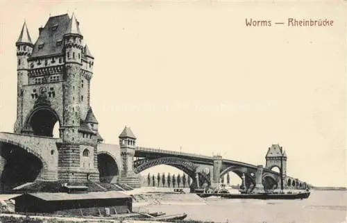 AK / Ansichtskarte WORMS Rhein Rheinbruecke Feldpost