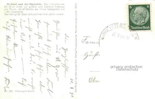 AK / Ansichtskarte St Goar Rhein Rheinpartie mit Burg Rheinfels