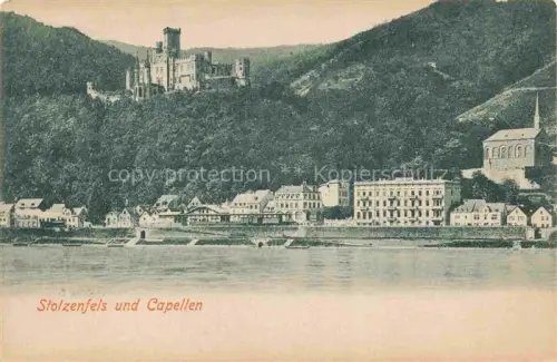 AK / Ansichtskarte Stolzenfels Schloss Koblenz Rhein Schloss mit Capellen