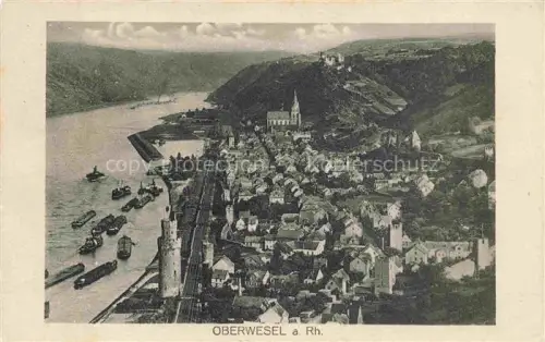 AK / Ansichtskarte Oberwesel Rhein Rheinpartie Panorama