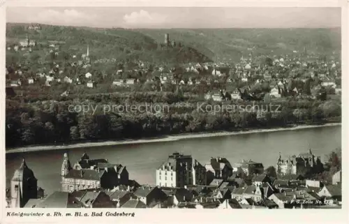 AK / Ansichtskarte Koenigswinter Rhein mit Blick auf Bad Godesberg