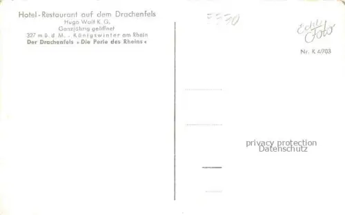 AK / Ansichtskarte Koenigswinter Rhein mit Petersberg