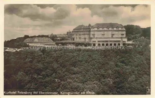 AK / Ansichtskarte Koenigswinter Rhein Kurhotel Petersberg mit Rheinterrasse