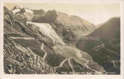 AK / Ansichtskarte Gletscher Ferner Glacier Glaciar Ghiacciaio-- Grimselstrasse Rhone Furka