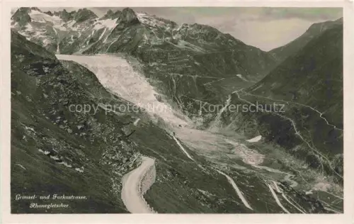 AK / Ansichtskarte Gletscher Ferner Glacier Glaciar Ghiacciaio-- Grimsel Furkastrasse Rhone