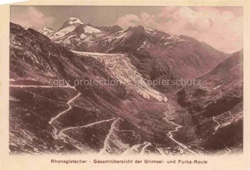 AK / Ansichtskarte Gletscher Ferner Glacier Glaciar Ghiacciaio-- Rhone Grimsel Furka