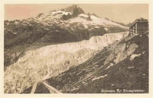 AK / Ansichtskarte Gletscher Ferner Glacier Glaciar Ghiacciaio-- Belvedere Rhone