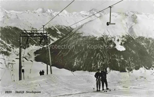 AK / Ansichtskarte Skilift Schlepplift Remontees-Mecaniques Strelapass 