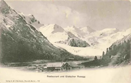 AK / Ansichtskarte Gletscher Ferner Glacier Glaciar Ghiacciaio-- Restaurant Rosegg