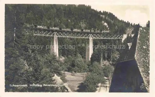 AK / Ansichtskarte Eisenbahn Railway Chemin de Fer Ferrovia-- Schwarzwald Hoellsteig Ravennaschluch 