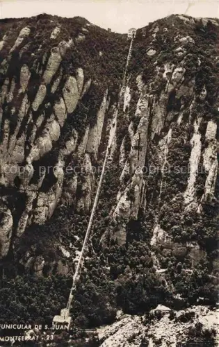 AK / Ansichtskarte Funicular Zahnradbahn Standseilbahn Furniculaire Rack Railway-- st. Juan Montserrat 