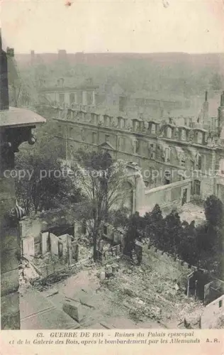 AK / Ansichtskarte REIMS 51 Marne Ruines Plais episcopal