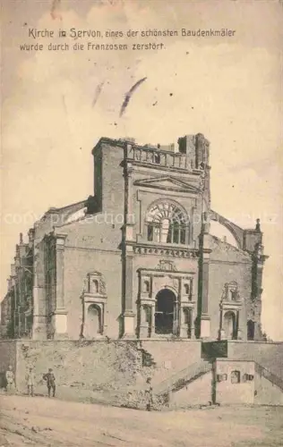 AK / Ansichtskarte Servon-Melzicourt Sainte-Menehould 51 Marne Kirche Baudenkmal 