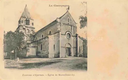 AK / Ansichtskarte La Champagne Environs d Epernay Eglise de Mareuil sur Ay