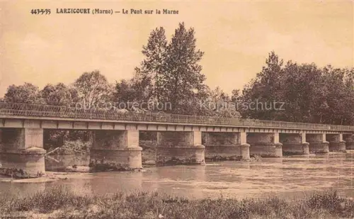 AK / Ansichtskarte Larzicourt Vitry-le-Francois 51 Marne Le Pont sur la Marne
