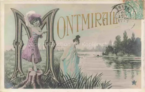 AK / Ansichtskarte Montmirail Epernay 51 Marne Frau See 