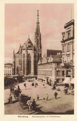 AK / Ansichtskarte WueRZBURG Bayern Marienkapelle mit Falkenhaus