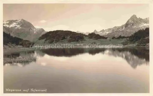 AK / Ansichtskarte Partenen Montafon Vorarlberg AT Wiegensee auf Tafamunt Alpen